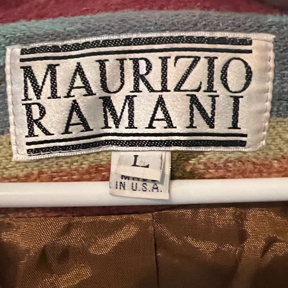 Vintage Aztec Western Wool Polyester Maurizio Ramani Blazer Jacket size Large - Picture 7 of 8